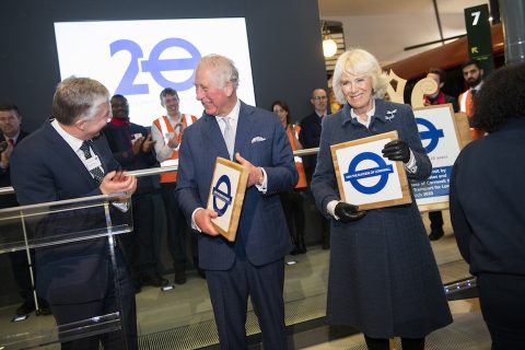 TfL20 Their Royal Highnesses receive personalised roundels from Mike Brown MVO, TfL Commissioner